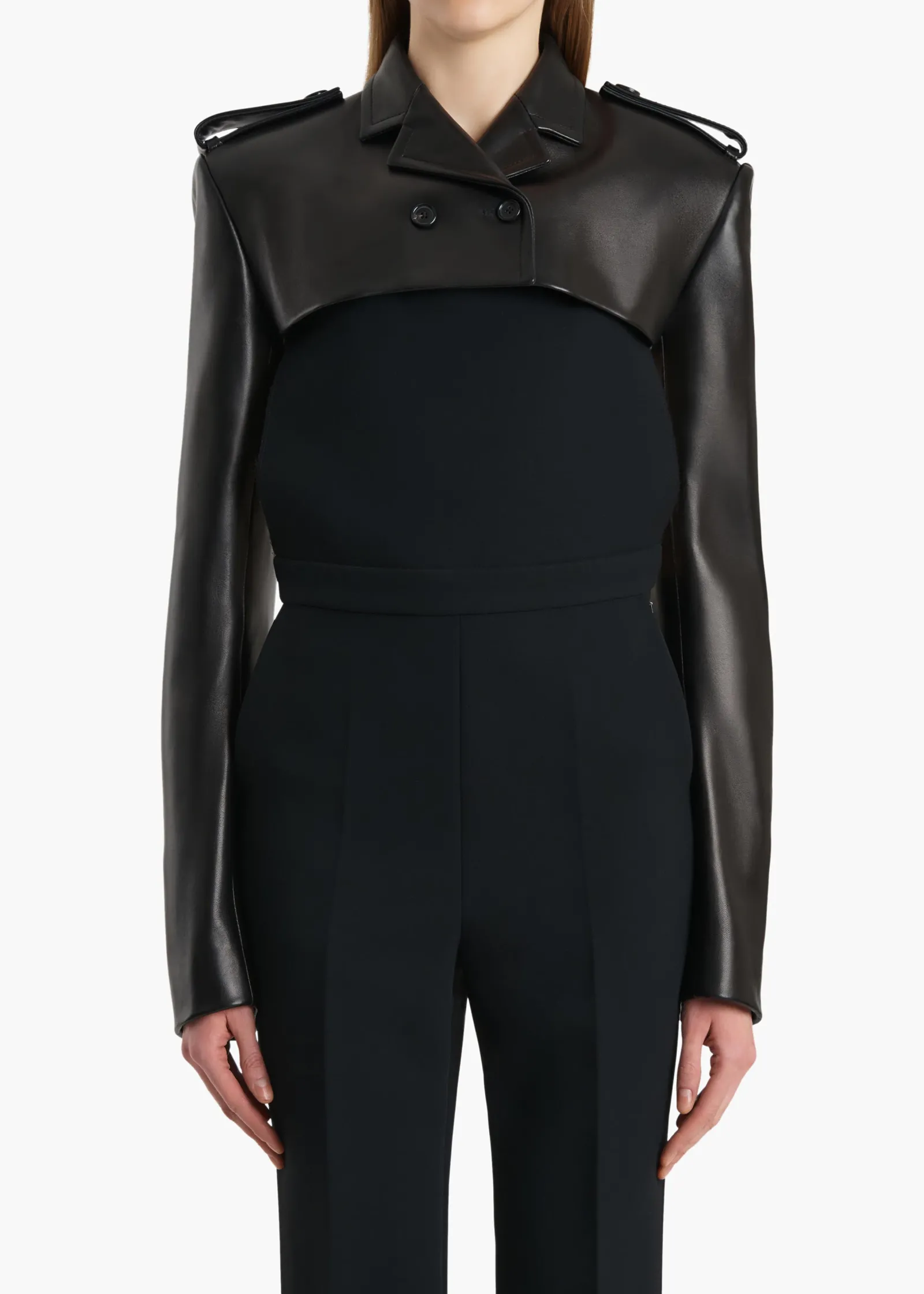 Khaite Leather|Jackets-Sadran Jacket in Black Leather