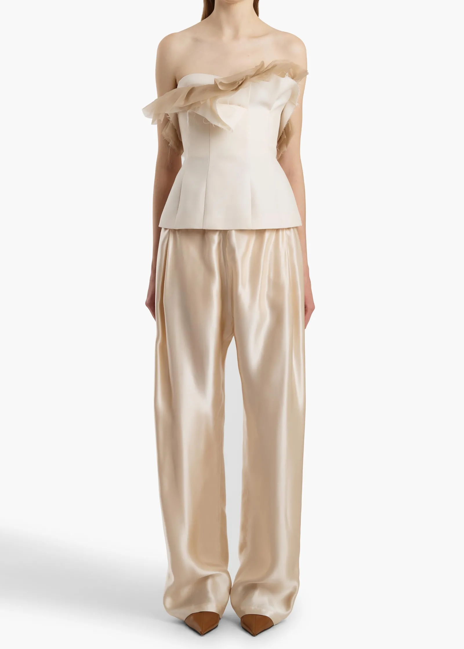Khaite Shirts & Tops-Sal Top in Cream