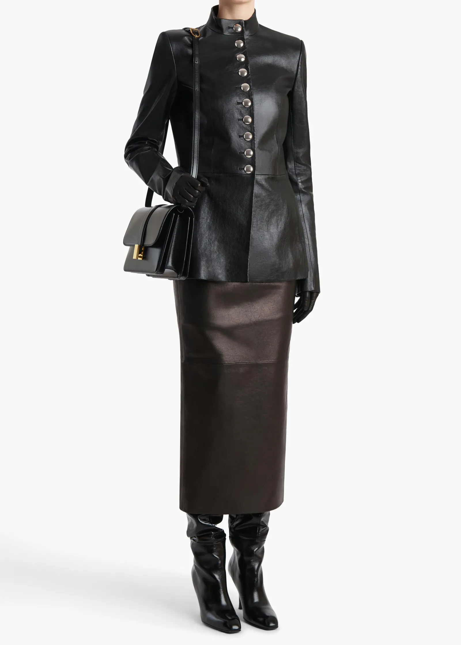 Khaite Leather|Jackets-Samuel Jacket in Black Leather