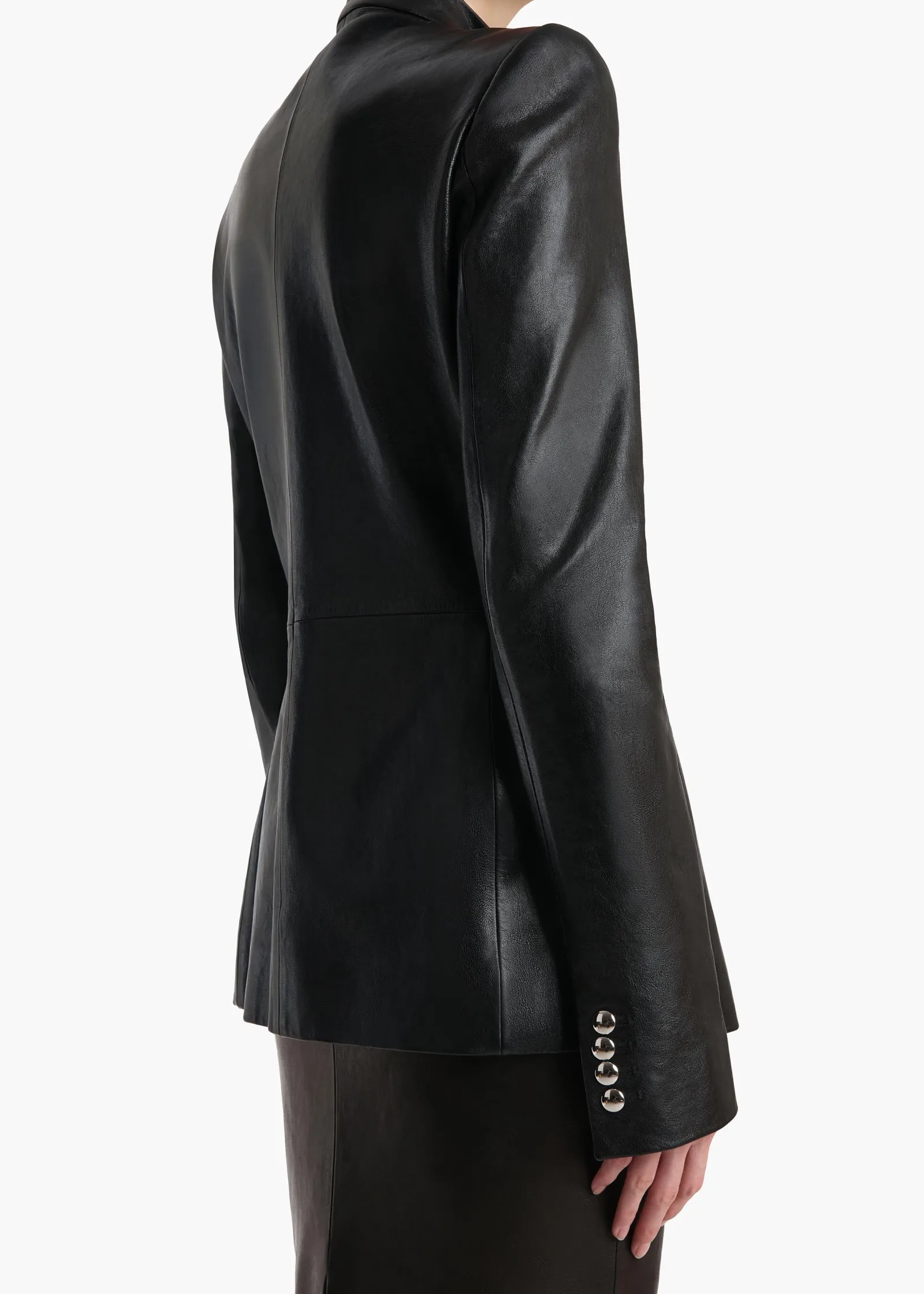 Khaite Leather|Jackets-Samuel Jacket in Black Leather