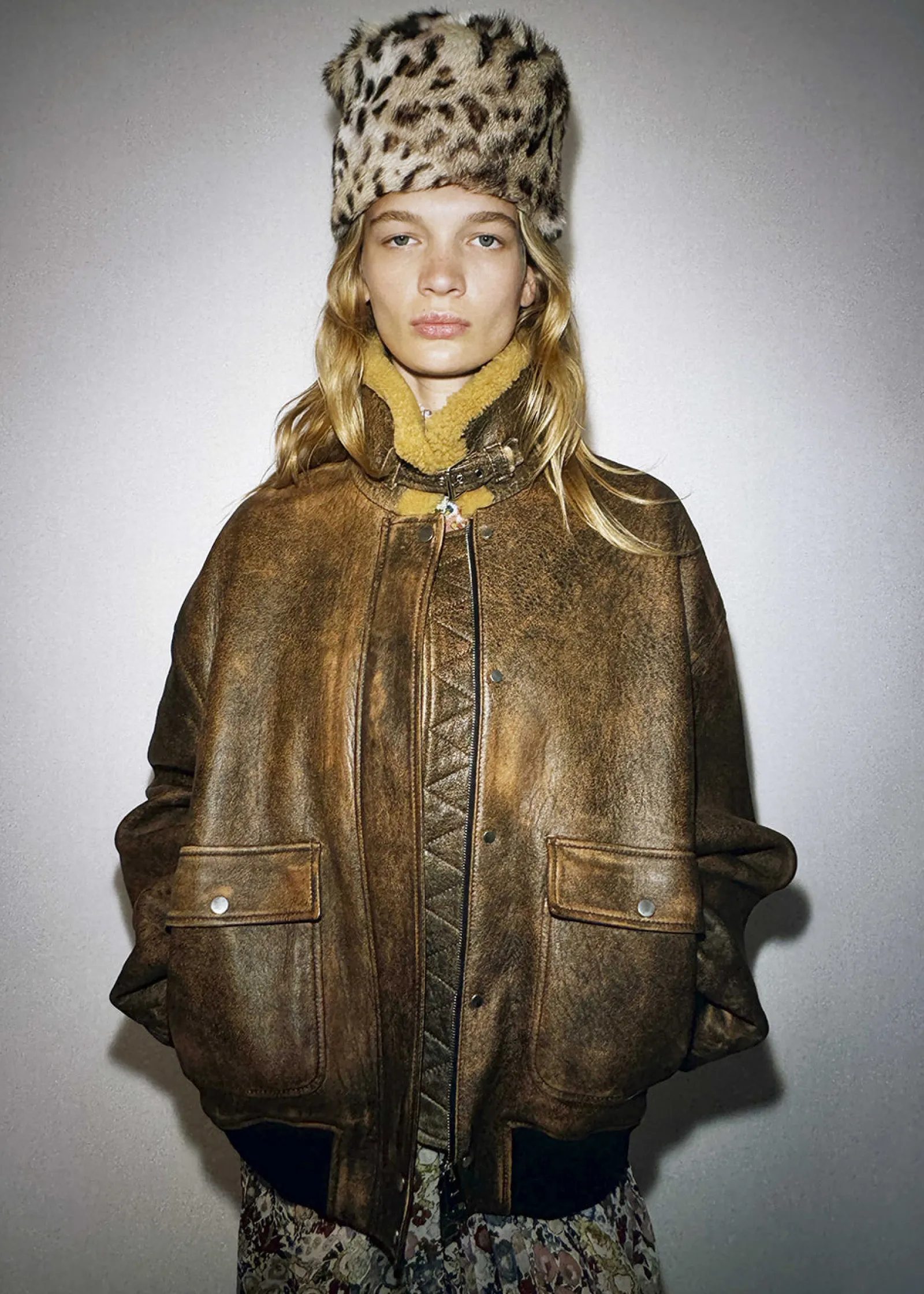 Khaite Leather|Outerwear & Coats-Sandor Jacket in Dark Brown Distressed Leather