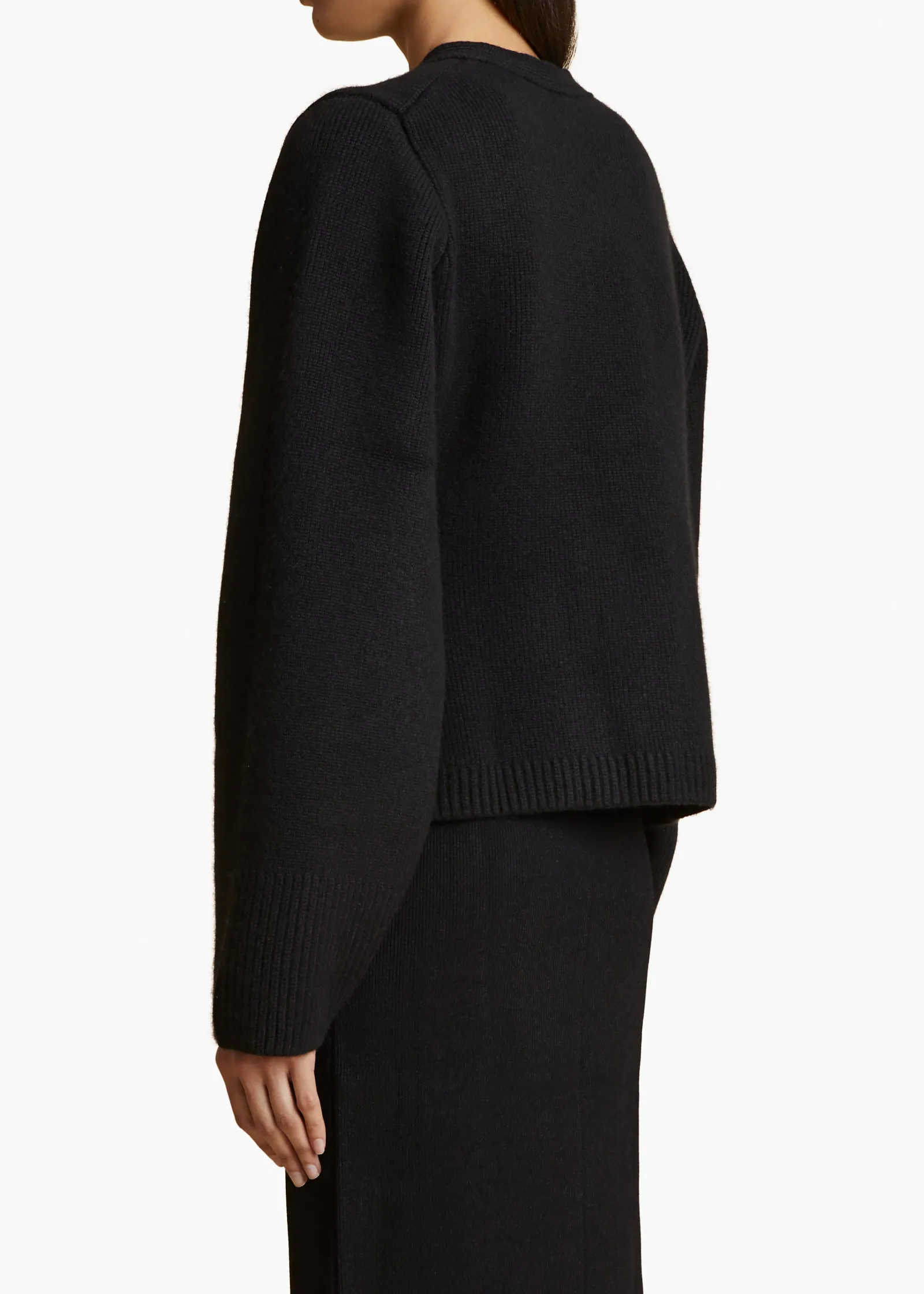 Khaite Knitwear-Scarlet Cardigan in Black