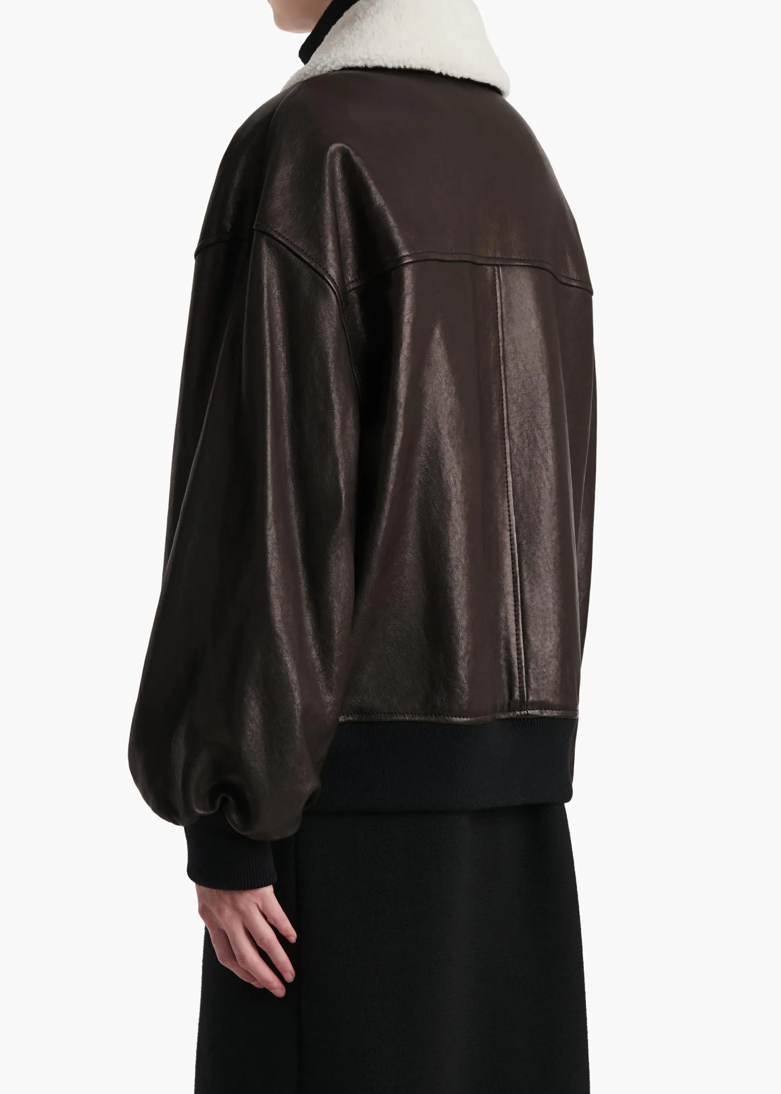 Khaite Leather|Outerwear & Coats-Shellar Jacket in Black Leather