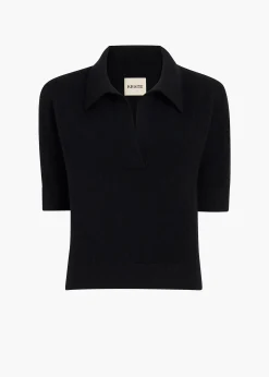 Khaite Knitwear-Shrunken Jo Sweater in Black