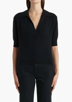 Khaite Knitwear-Shrunken Jo Sweater in Black