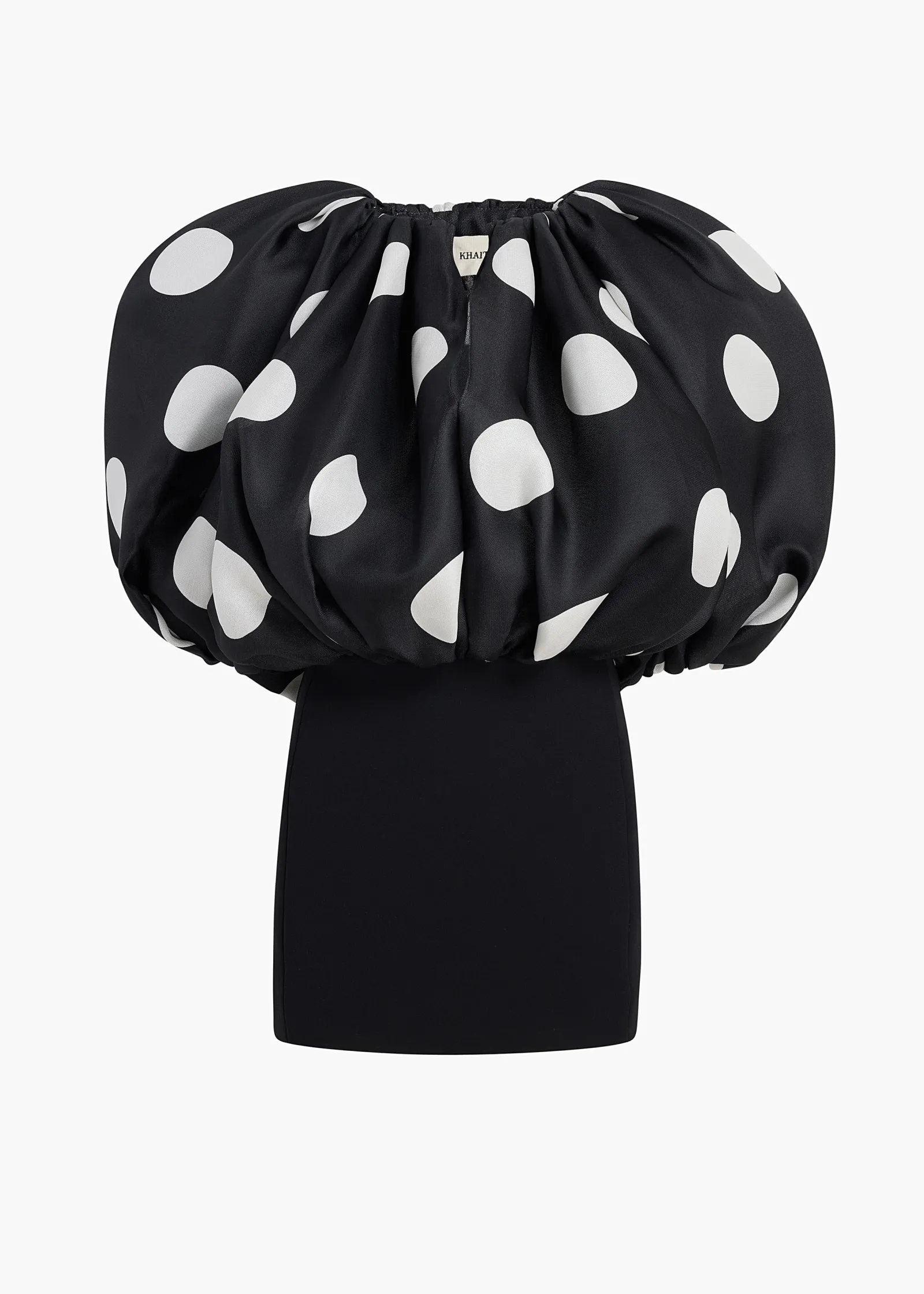 Khaite Dresses-Siel Dress in Black with Large White Dots