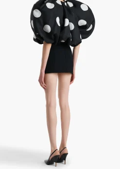 Khaite Dresses-Siel Dress in Black with Large White Dots