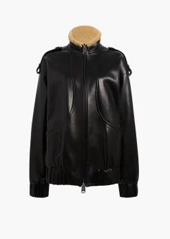 Khaite Leather|Outerwear & Coats-Sigi Jacket in Black Leather