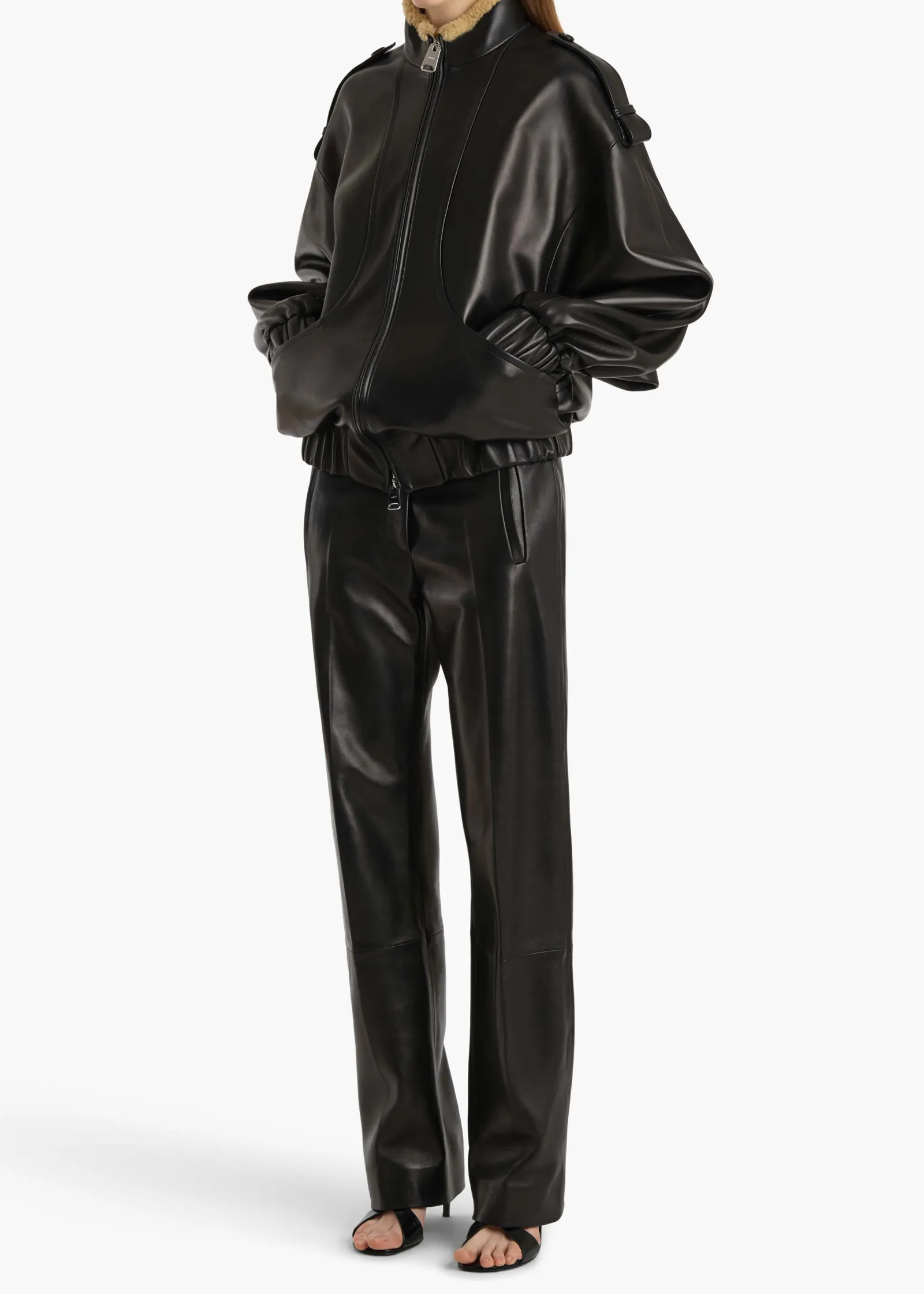 Khaite Leather|Outerwear & Coats-Sigi Jacket in Black Leather