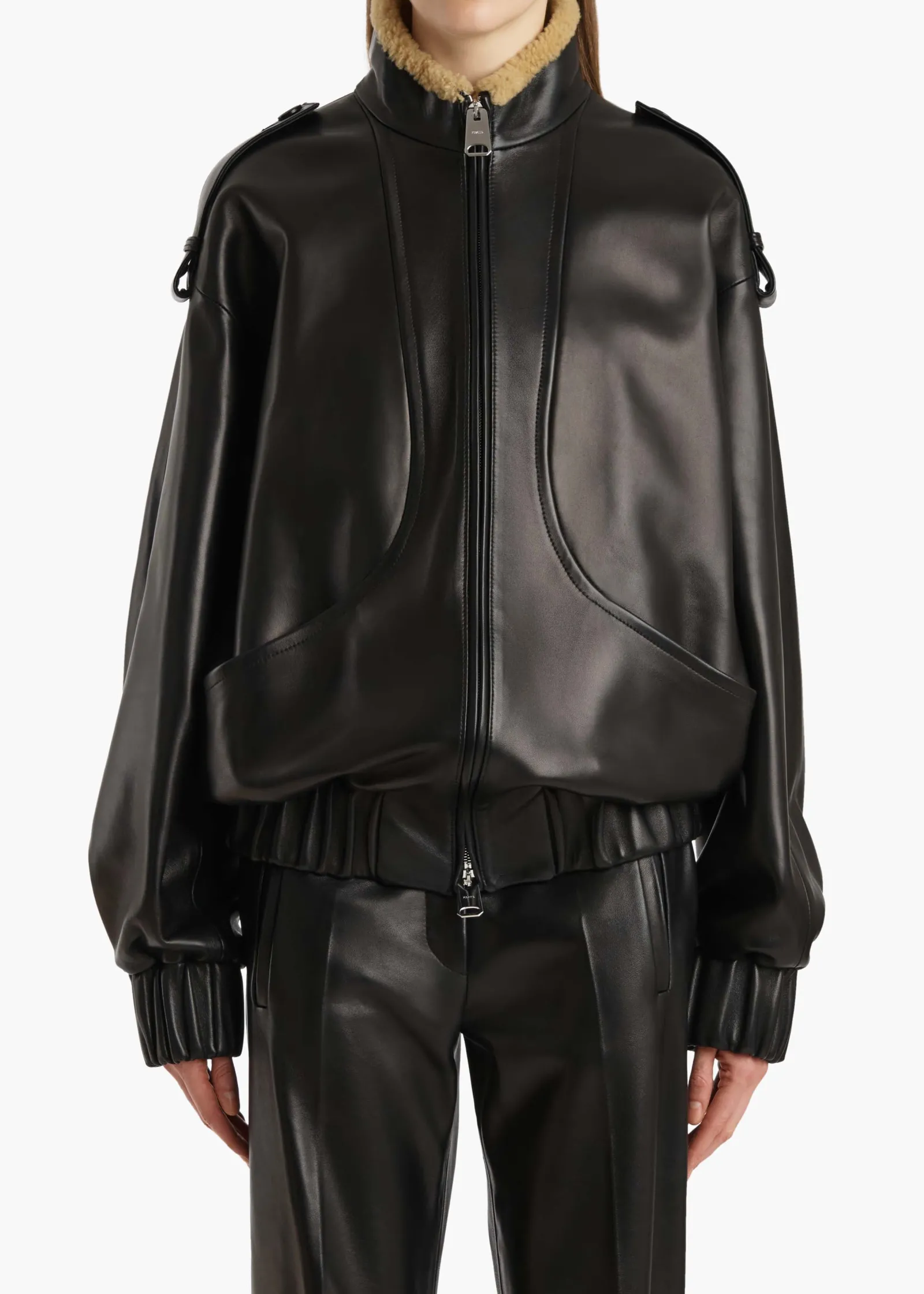 Khaite Leather|Outerwear & Coats-Sigi Jacket in Black Leather