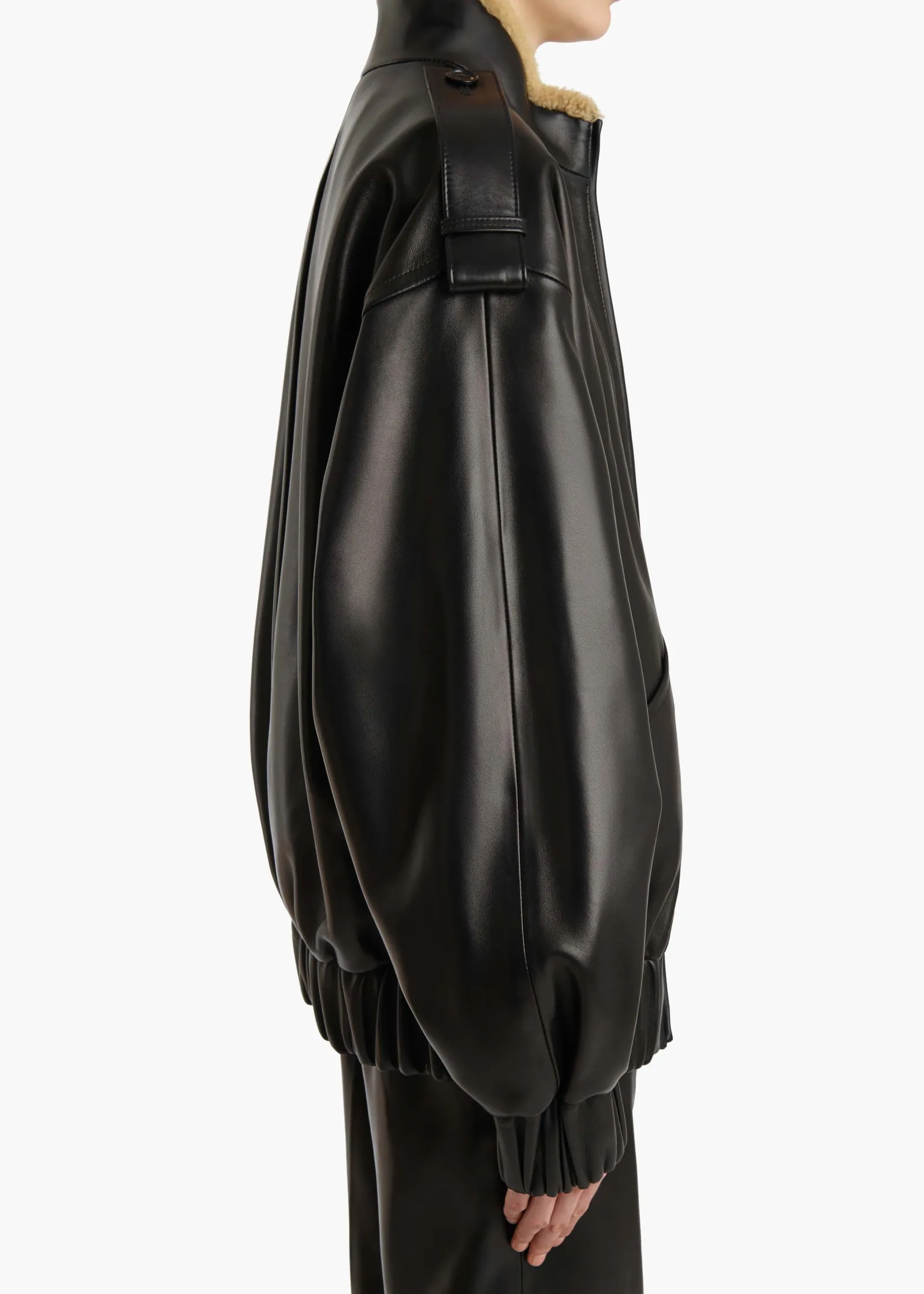 Khaite Leather|Outerwear & Coats-Sigi Jacket in Black Leather