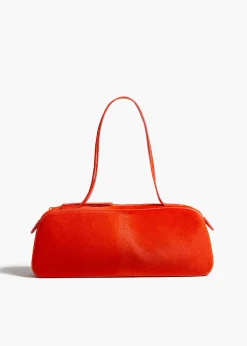 Khaite Shoulder Bags-Simona Shoulder Bag in Persimmon Haircalf