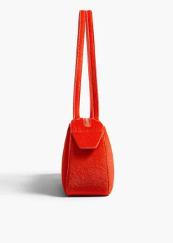 Khaite Shoulder Bags-Simona Shoulder Bag in Persimmon Haircalf