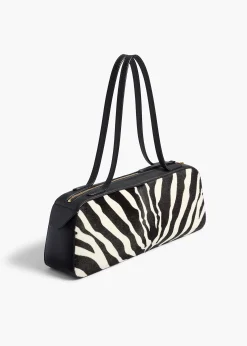 Khaite Shoulder Bags-Simona Shoulder Bag in Zebra Print Haircalf