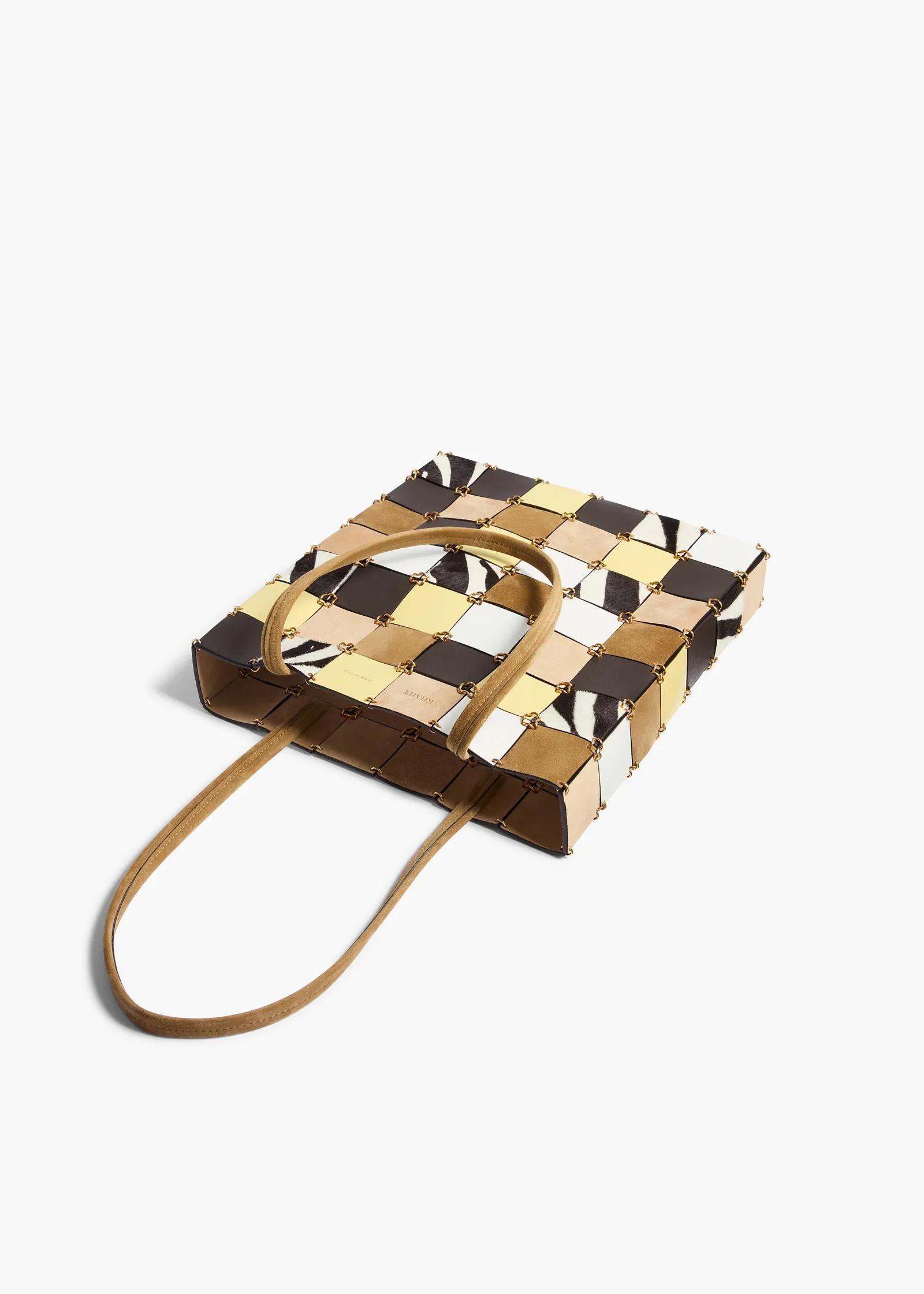 Khaite Totes-Small Emma Tote in Powder Multi Leather