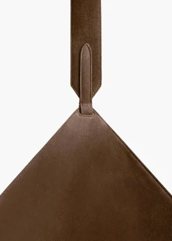 Khaite Totes-Small Lotus Tote in Cedar Suede