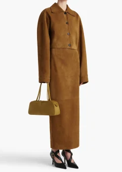 Khaite Leather|Jackets-Sue Jacket in Toffee Suede