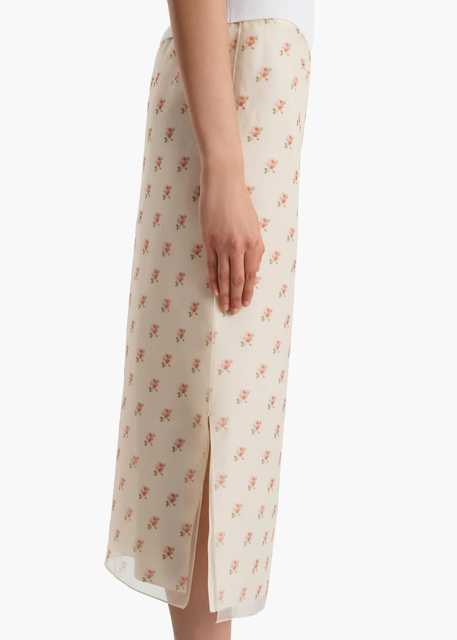 Khaite Skirts & Shorts-Syndi Skirt in Soft Pink