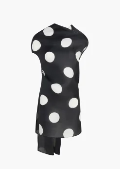 Khaite Dresses-Tatia Dress in Black with White Large Dots