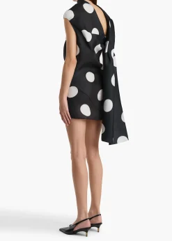 Khaite Dresses-Tatia Dress in Black with White Large Dots
