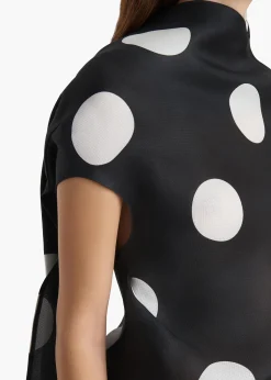 Khaite Dresses-Tatia Dress in Black with White Large Dots
