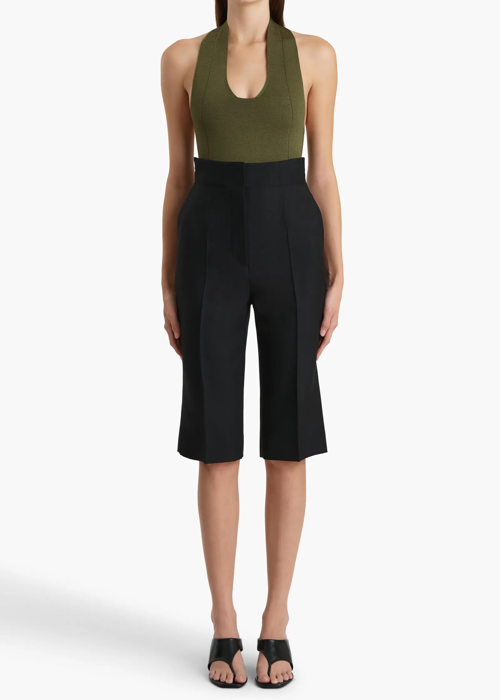 Khaite Shirts & Tops-Toto Bodysuit in Olive