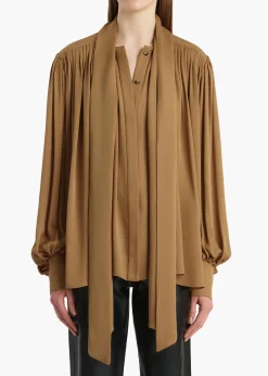 Khaite Shirts & Tops-Vali Top in Golden Ochre