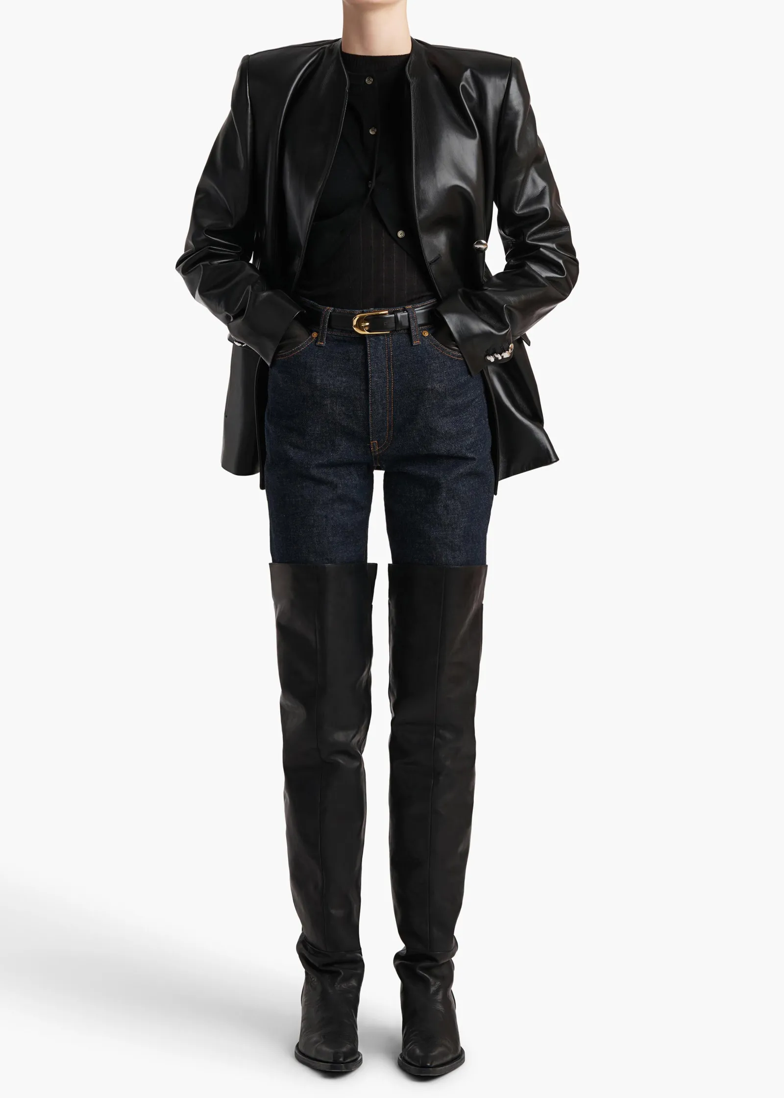 Khaite Shirts & Tops-Vin Top in Black