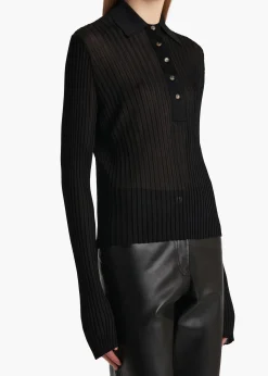 Khaite Shirts & Tops-Vin Top in Black