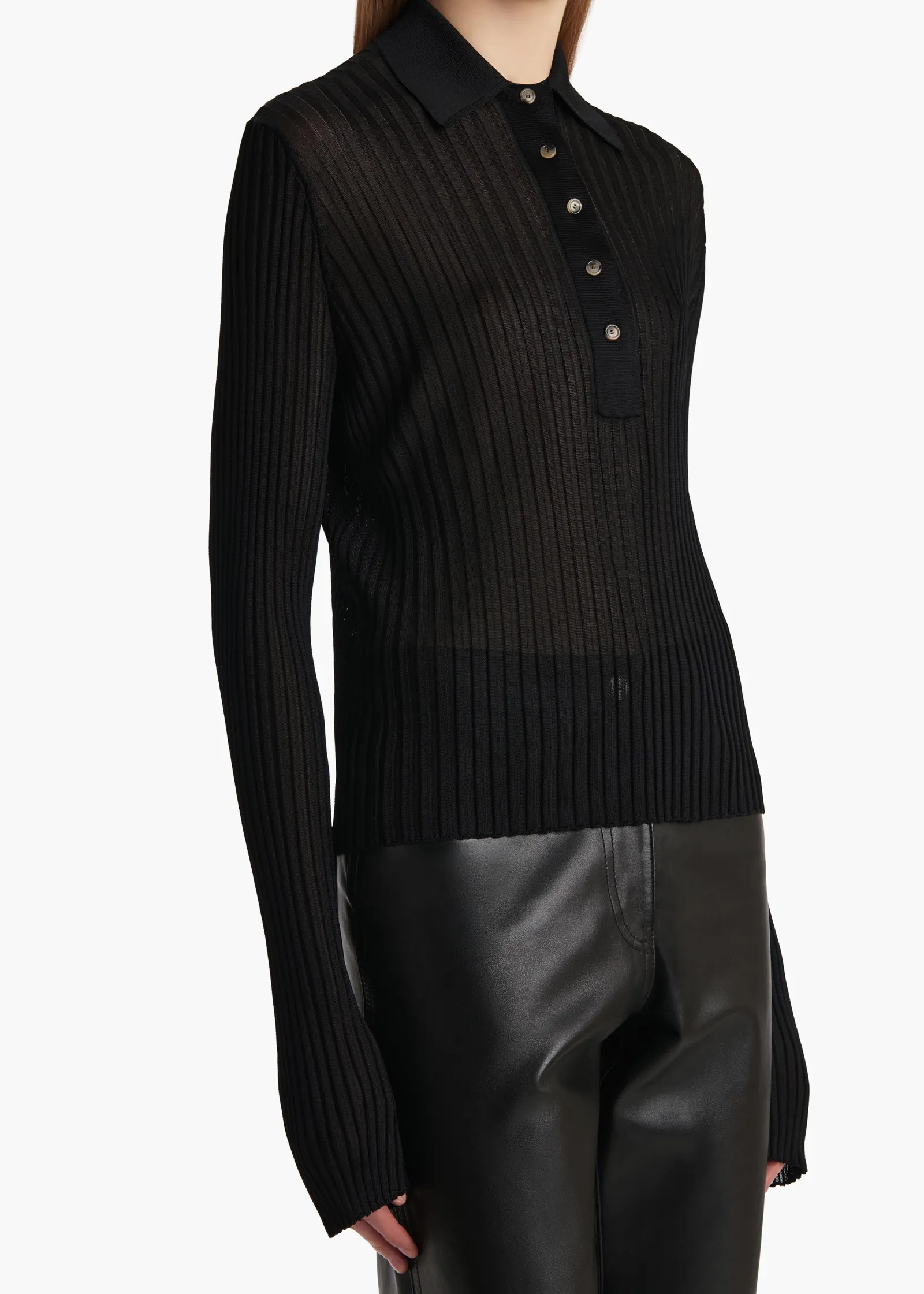 Khaite Shirts & Tops-Vin Top in Black