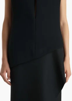 Khaite Leather|Shirts & Tops-Von Top in Black
