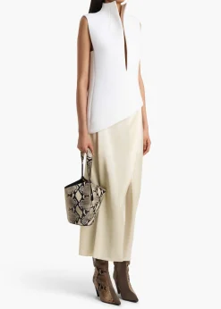 Khaite Leather|Shirts & Tops-Von Top in Chalk