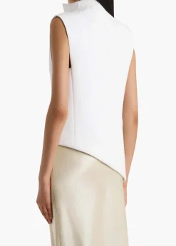 Khaite Leather|Shirts & Tops-Von Top in Chalk