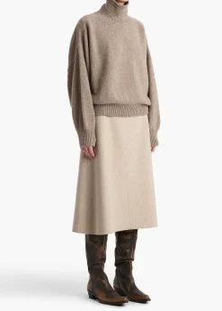 Khaite Knitwear-Willem Sweater in Sepia