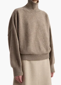 Khaite Knitwear-Willem Sweater in Sepia