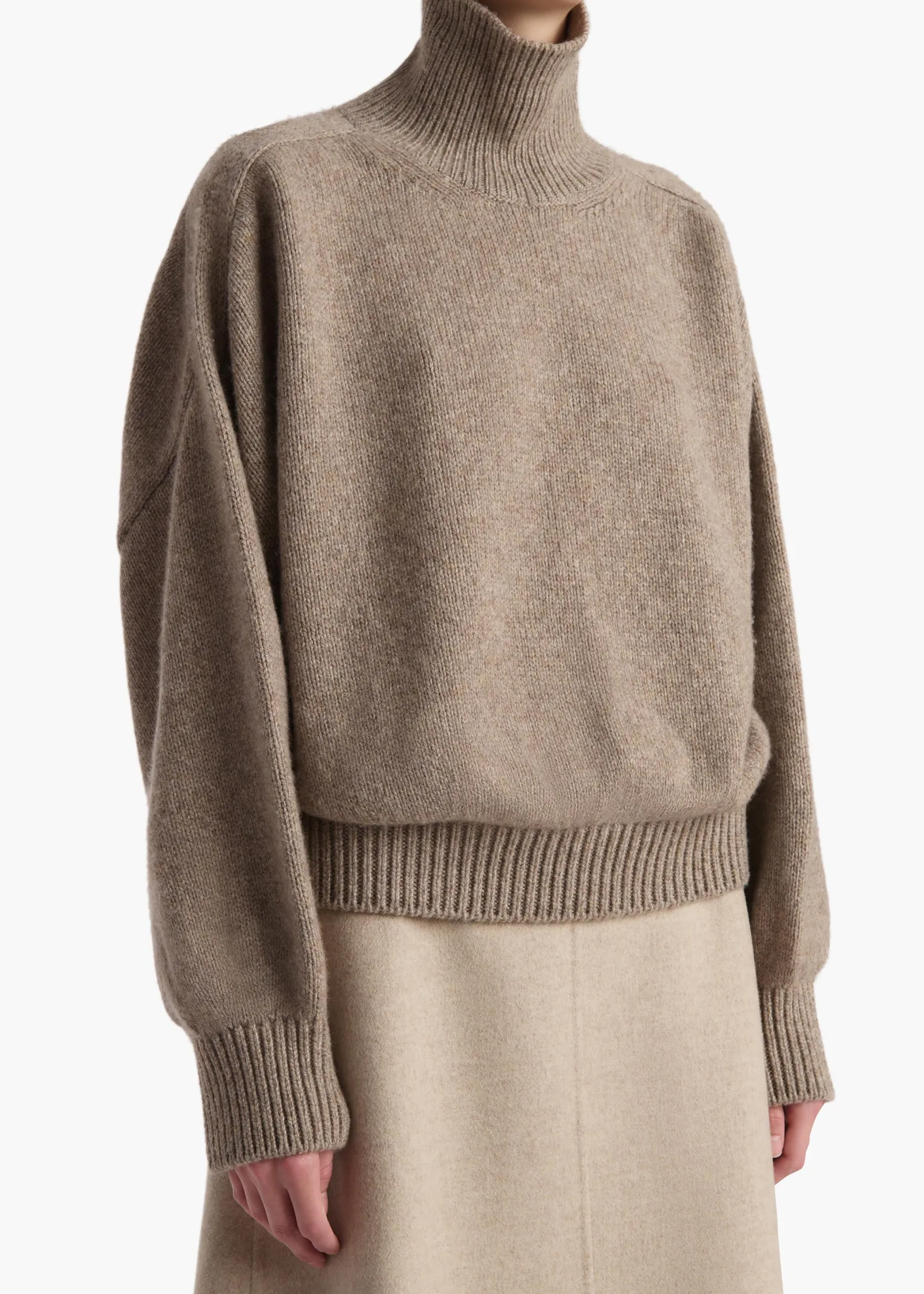 Khaite Knitwear-Willem Sweater in Sepia
