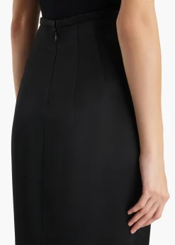 Khaite Leather|Skirts & Shorts-Winton Skirt in Black