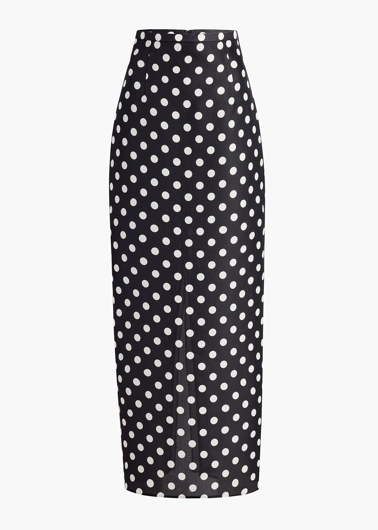 Khaite Leather|Skirts & Shorts-Winton Skirt in Black with White Dots