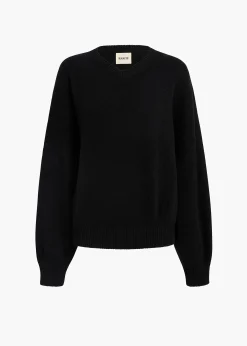 Khaite Knitwear-Wolfe Sweater in Black
