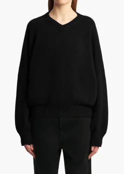 Khaite Knitwear-Wolfe Sweater in Black