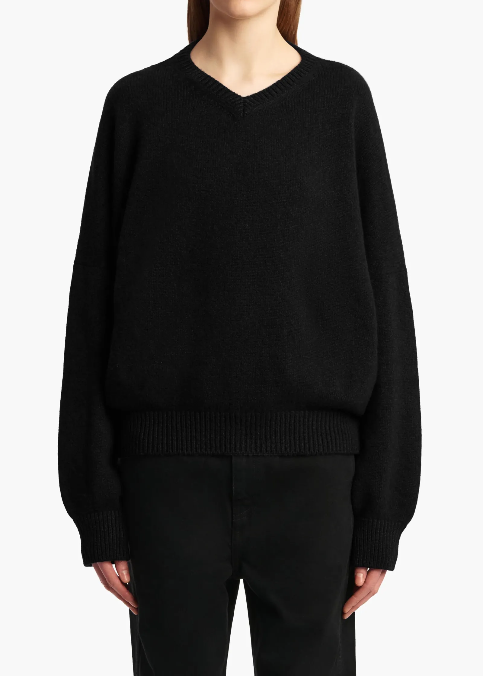 Khaite Knitwear-Wolfe Sweater in Black