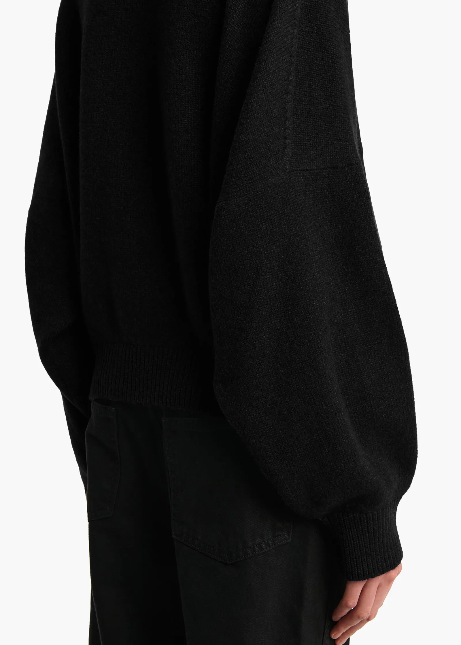 Khaite Knitwear-Wolfe Sweater in Black