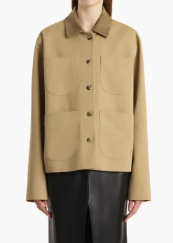 Khaite Jackets-Wyatt Jacket in Wheat
