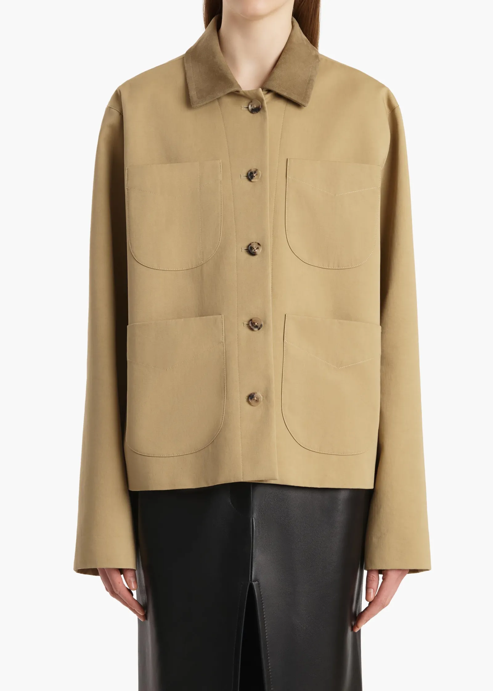 Khaite Jackets-Wyatt Jacket in Wheat