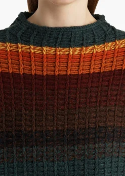 Khaite Knitwear-Yanis Sweater in Multicolor Stripe